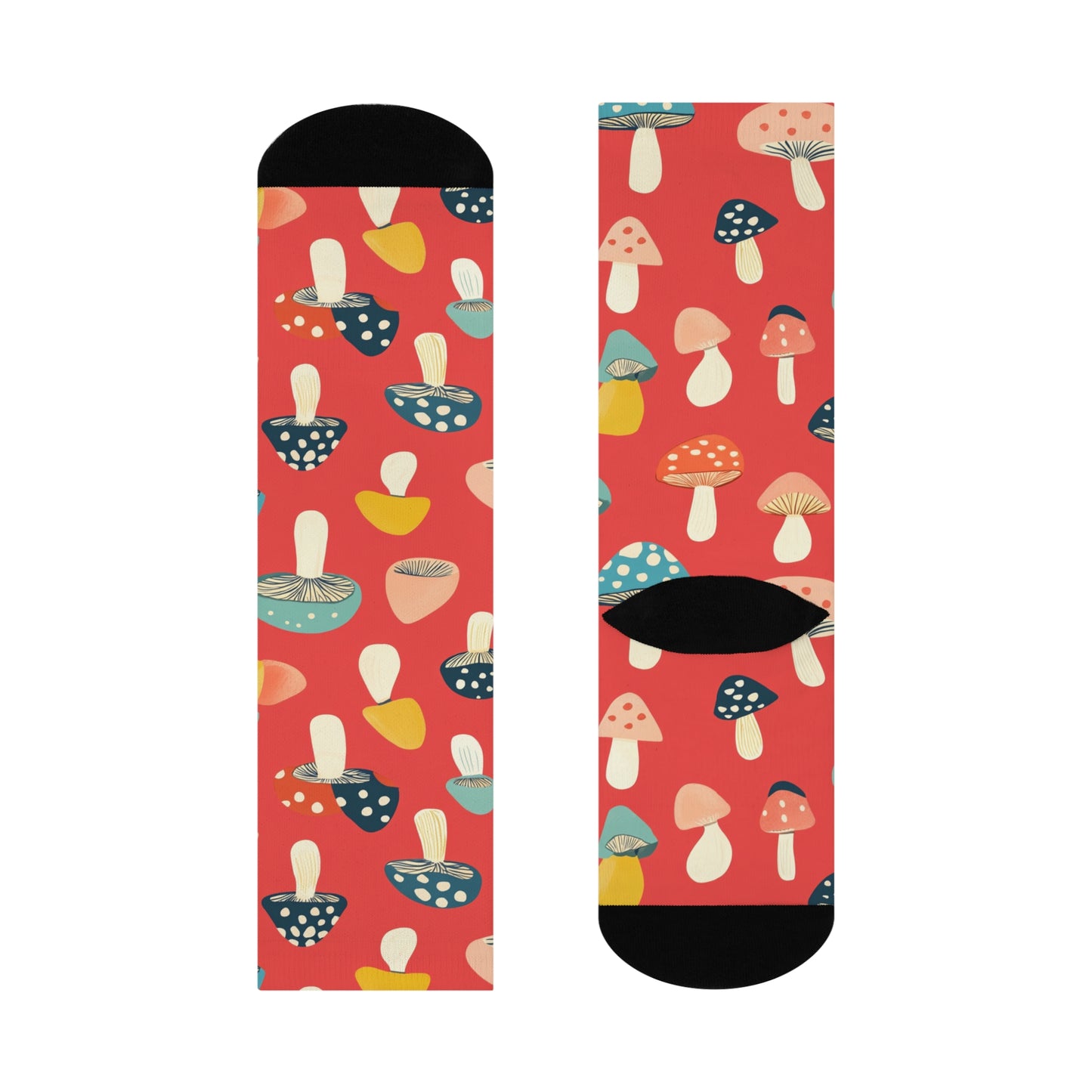 Mushroom Cushioned Crew Socks | Red 005