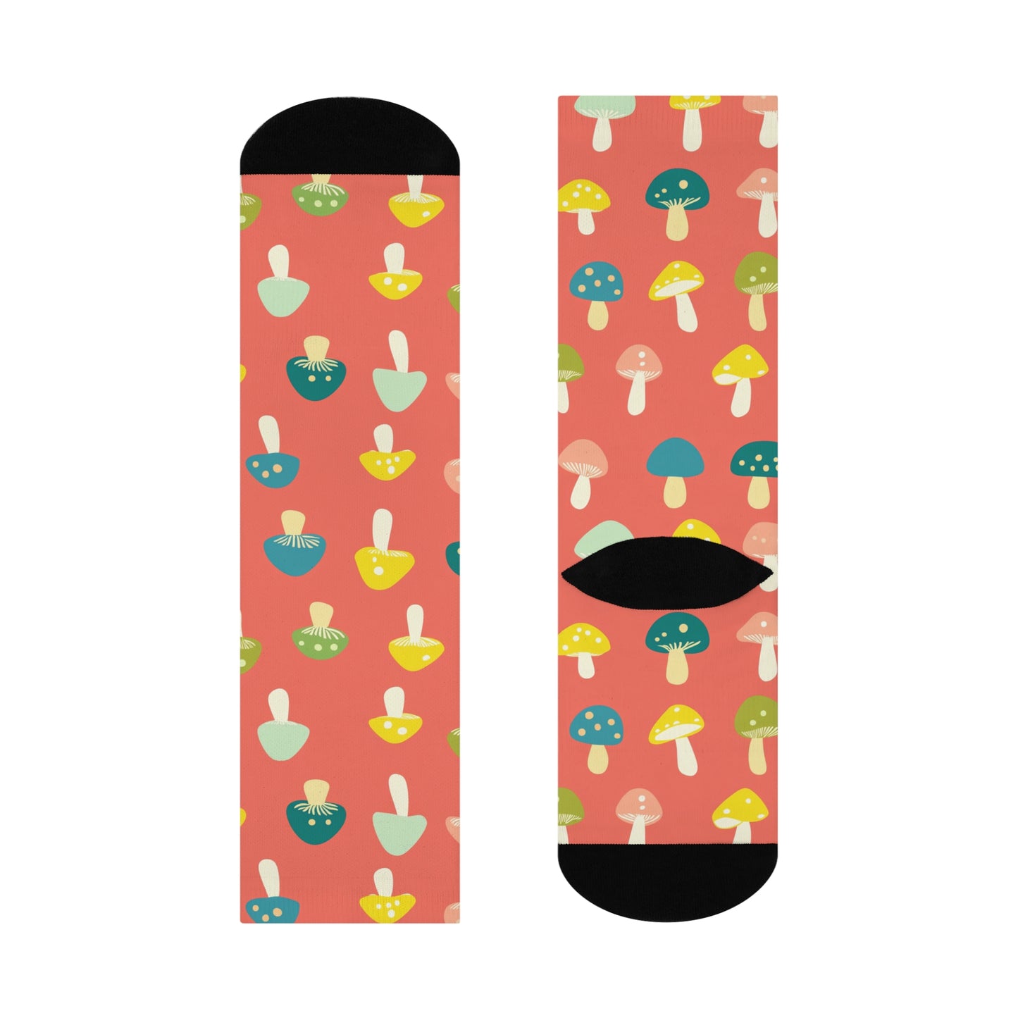 Mushroom Cushioned Crew Socks | Red 008