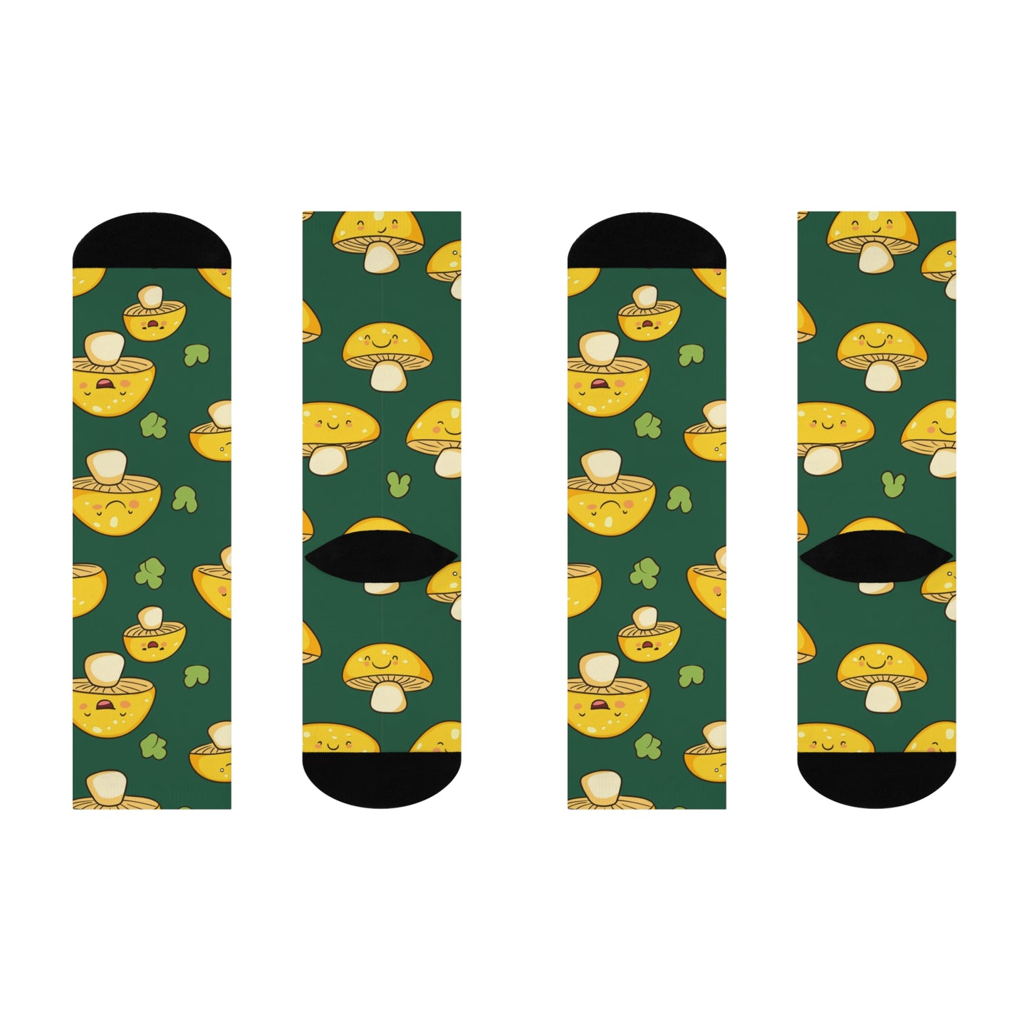 Mushroom Cushioned Crew Socks | Green 019