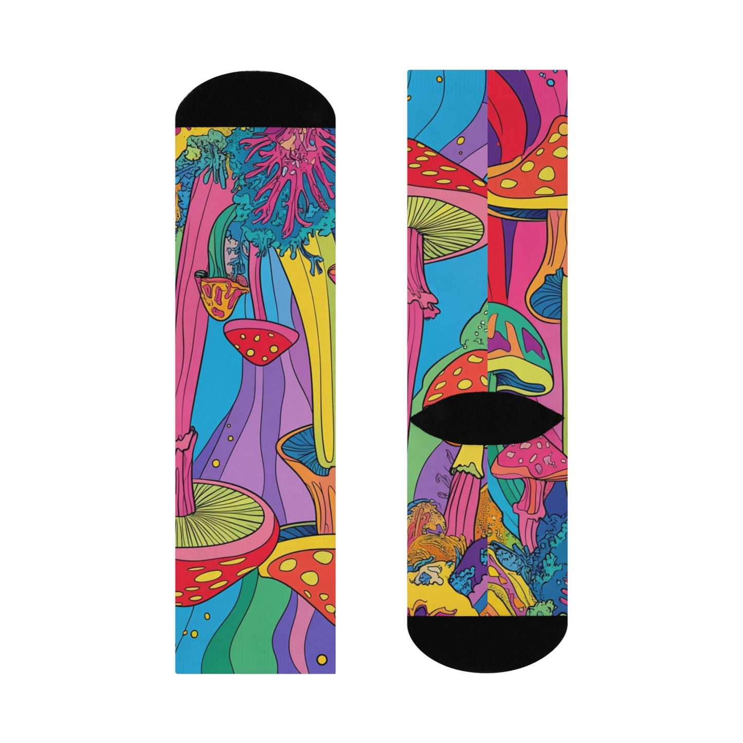 Mushroom Cushioned Crew Socks | Psychedelic 007