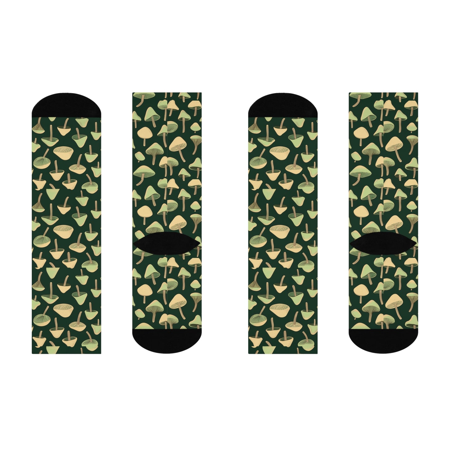 Mushroom Cushioned Crew Socks | Green 016