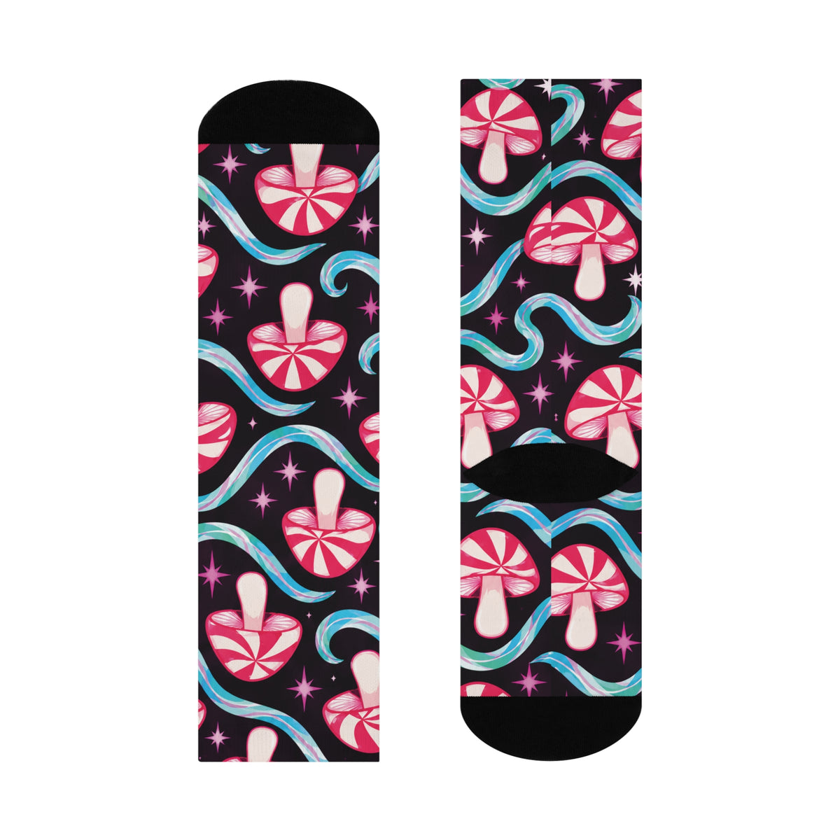 Candy Rave Christmas Mushroom Cushioned Crew Socks