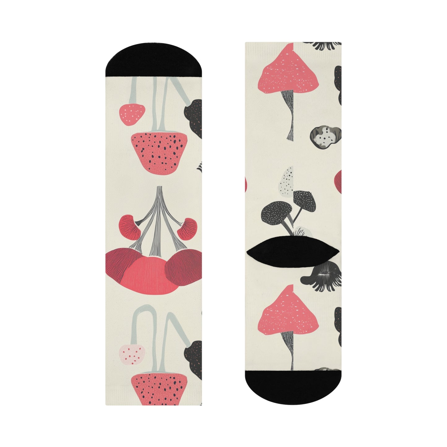 Mushroom Cushioned Crew Socks | White 007
