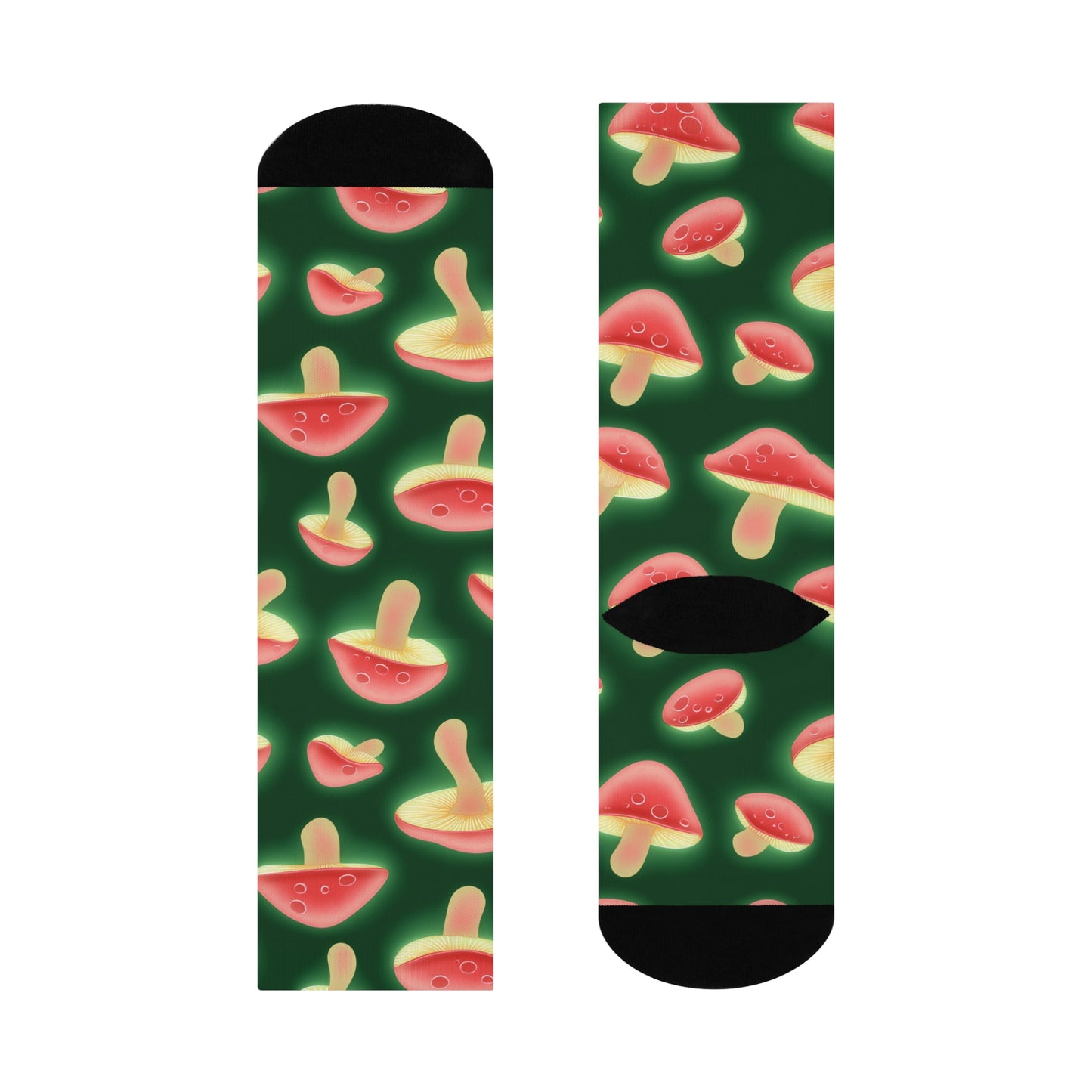 Mushroom Cushioned Crew Socks | Green 018