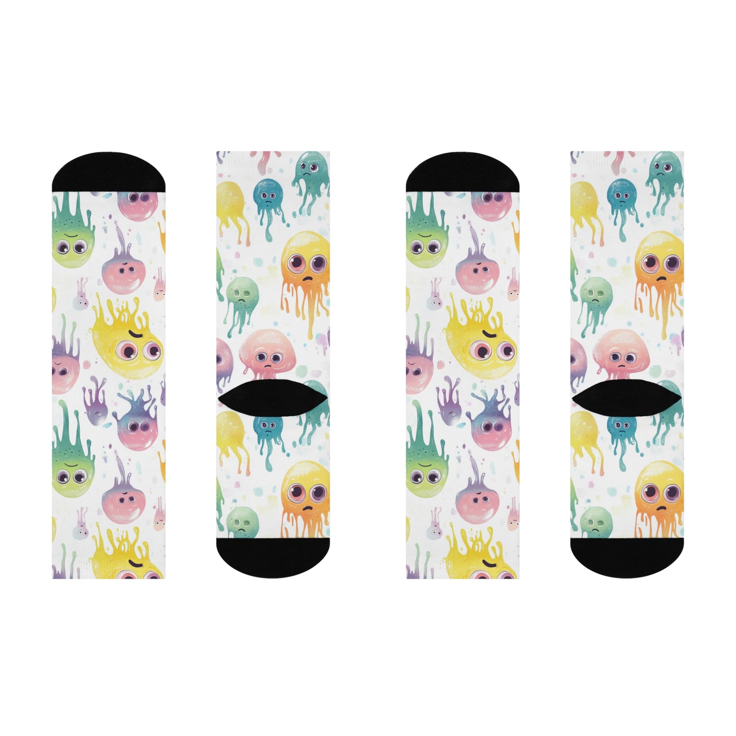 Mushroom Cushioned Crew Socks | White 018
