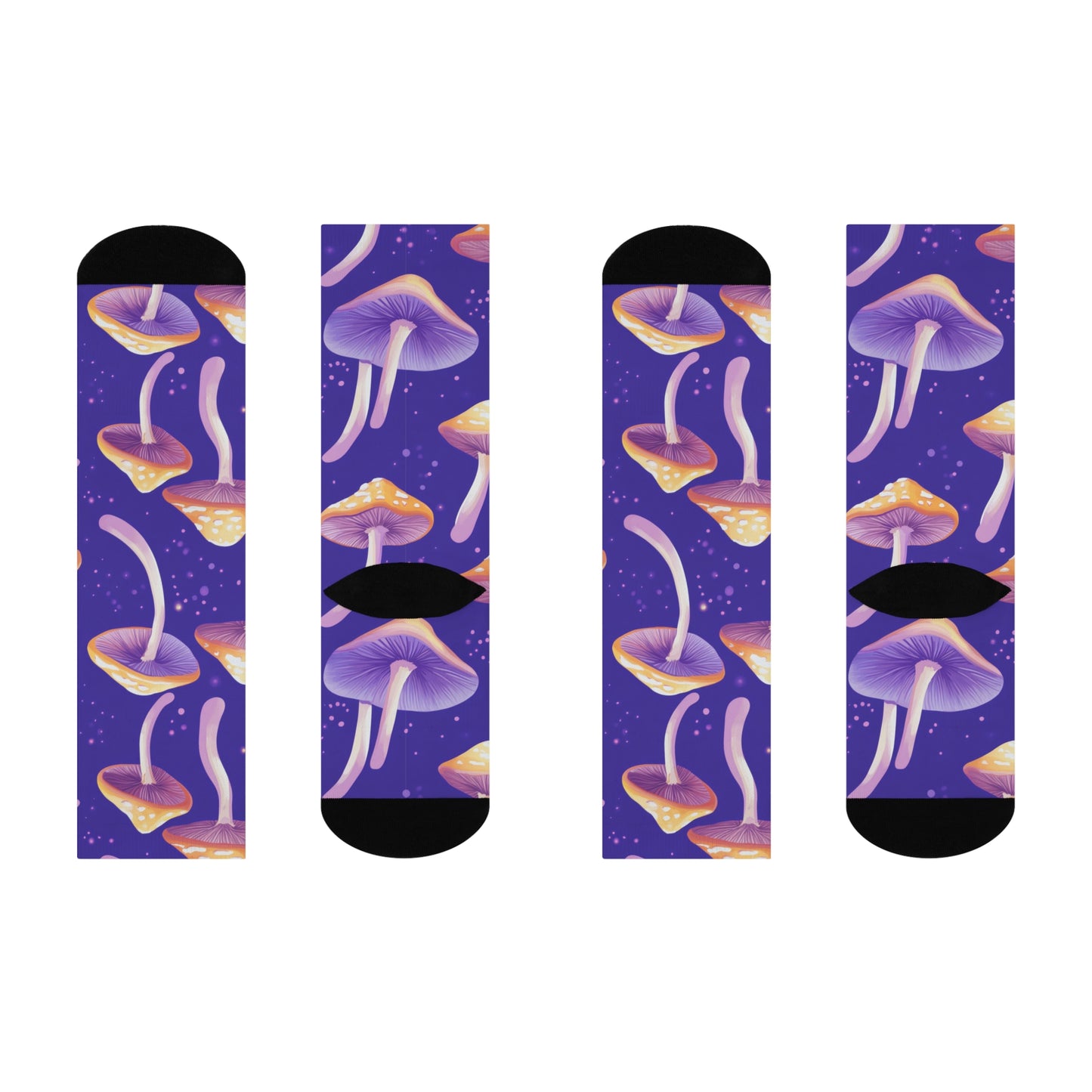 Mushroom Cushioned Crew Socks | Purple 006