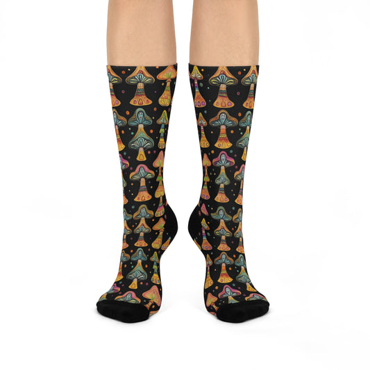 Paisley Mushroom Crew Socks