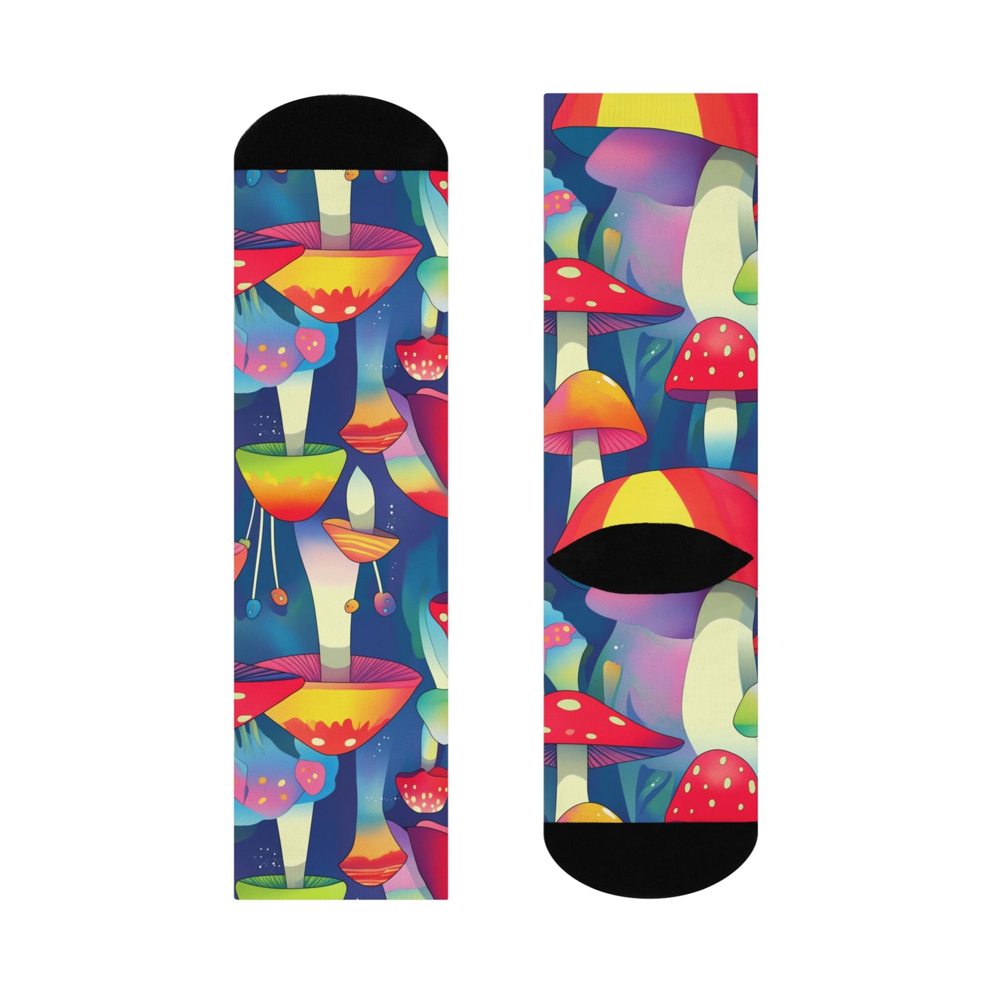 Mushroom Cushioned Crew Socks | Psychedelic 002