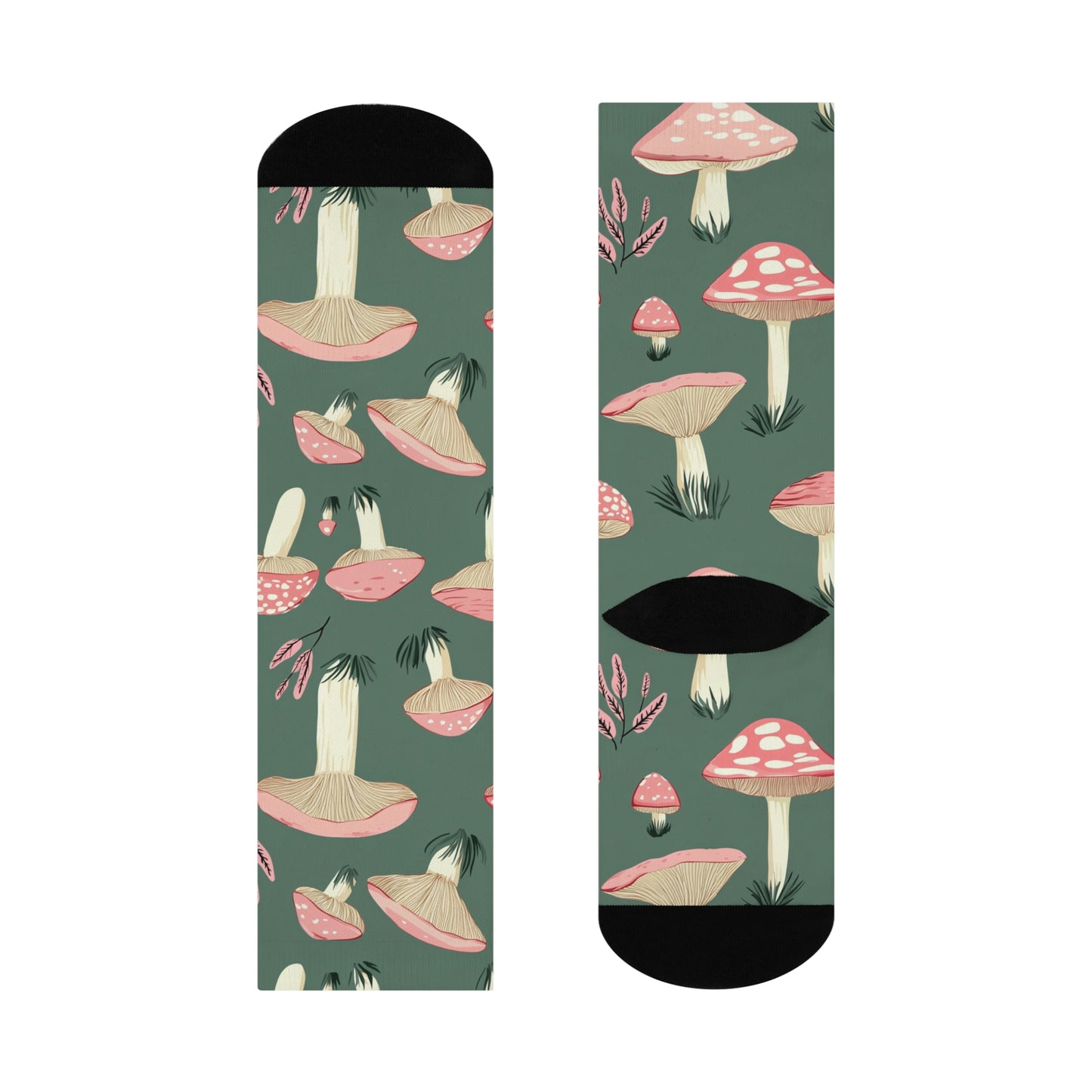Mushroom Cushioned Crew Socks | Green 017