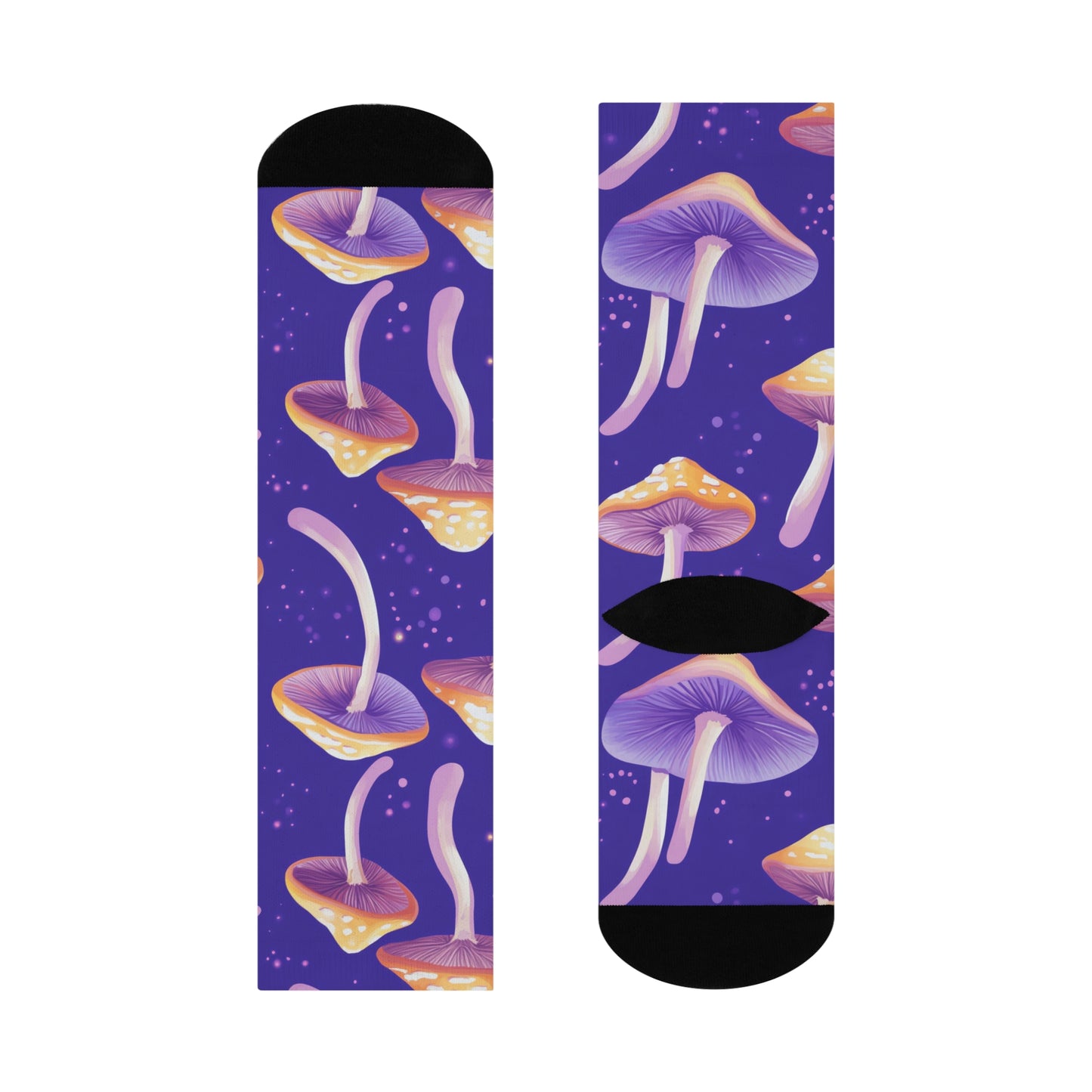 Mushroom Cushioned Crew Socks | Purple 006