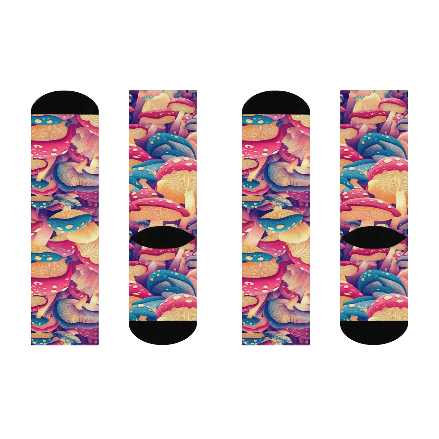 Mushroom Cushioned Crew Socks | Psychedelic 005