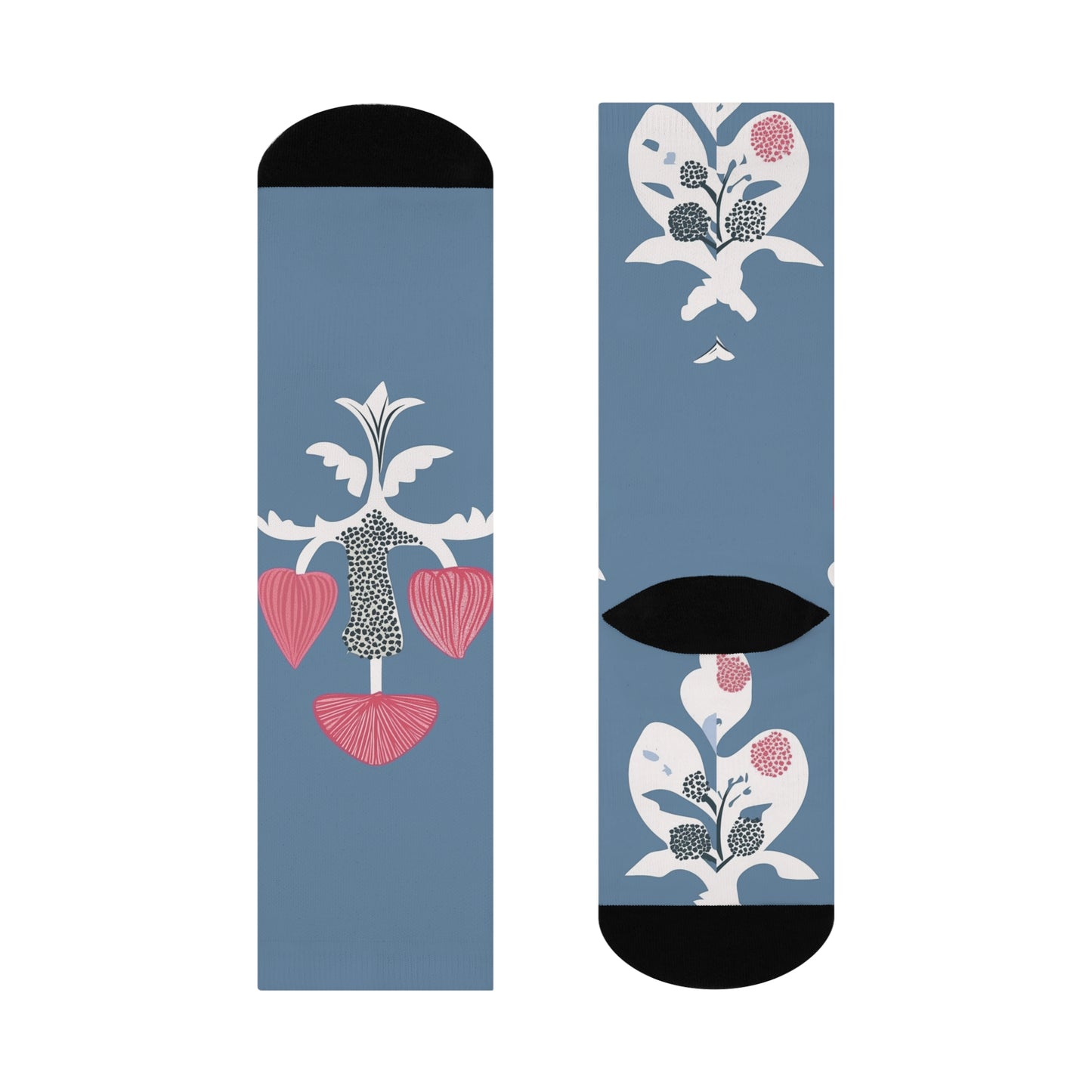 Mushroom Cushioned Crew Socks | Blue 005