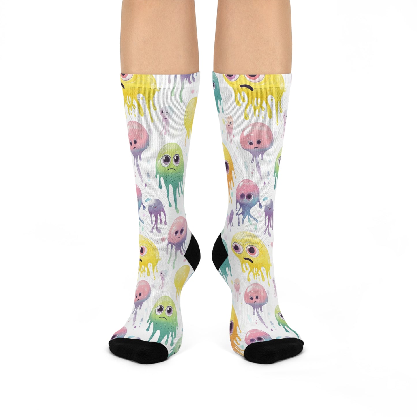 Mushroom Cushioned Crew Socks | White 018