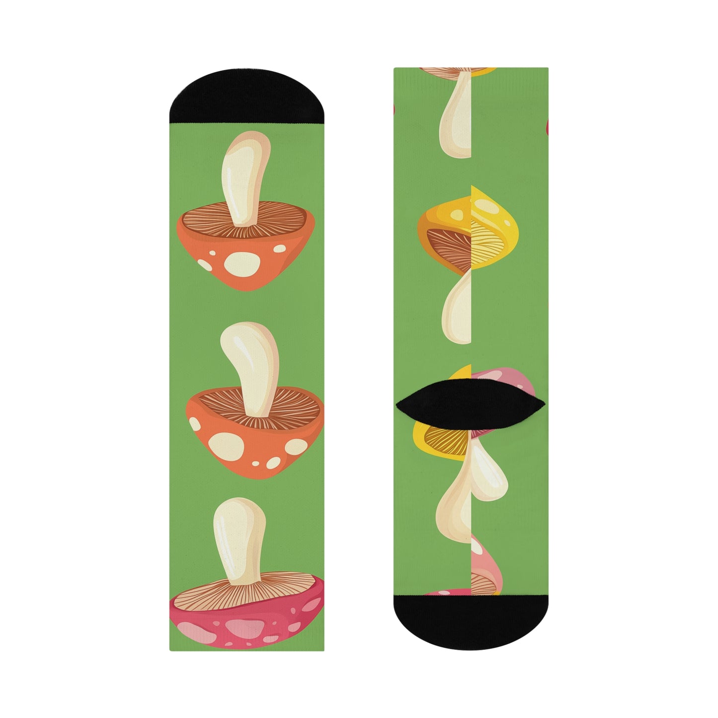 Mushroom Cushioned Crew Socks | Green 012