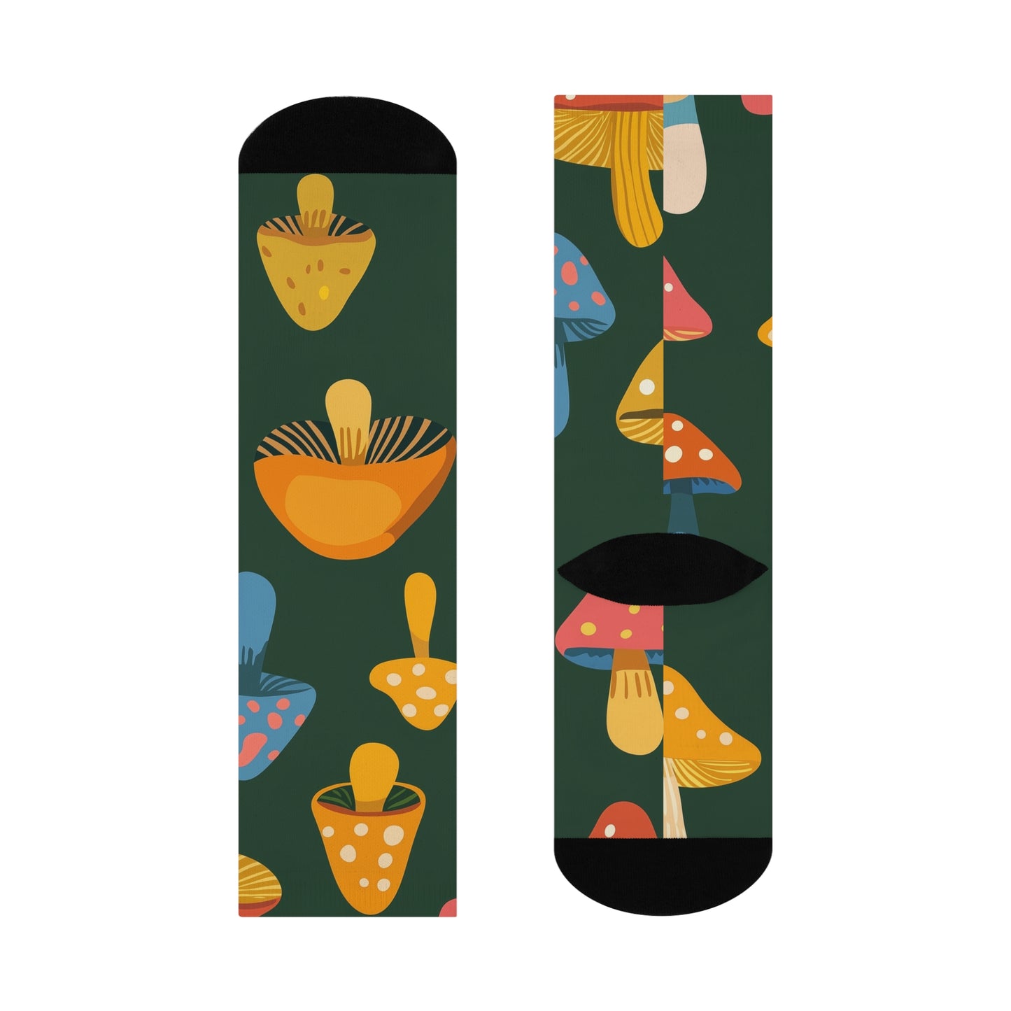 Mushroom Cushioned Crew Socks | Green 011