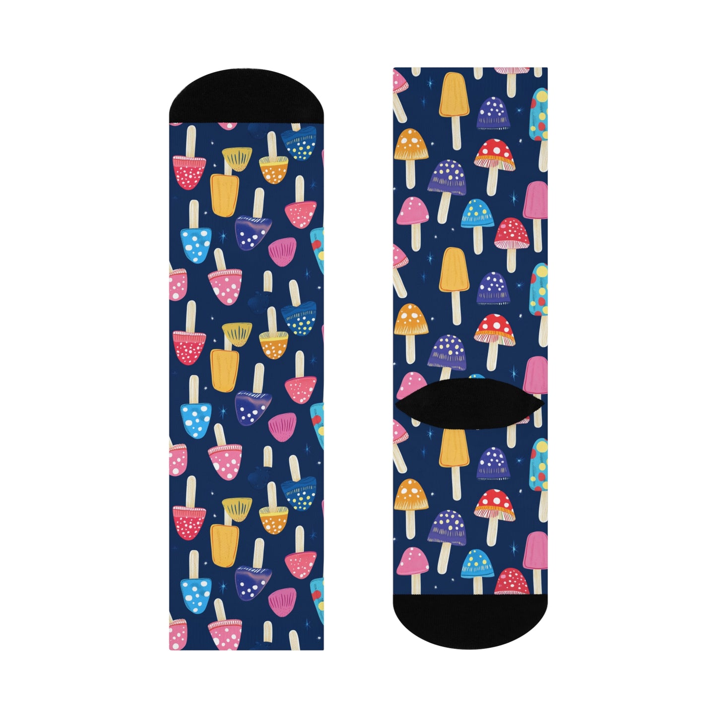 Mushroom Popsicle Socks | Blue 019