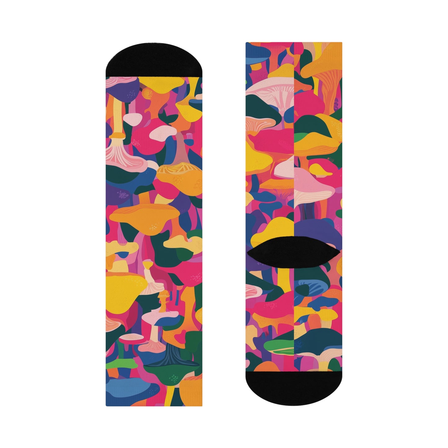 Mushroom Cushioned Crew Socks | Pink 012