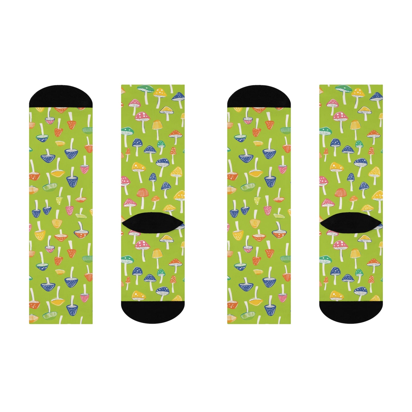 Mushroom Cushioned Crew Socks | Green 027
