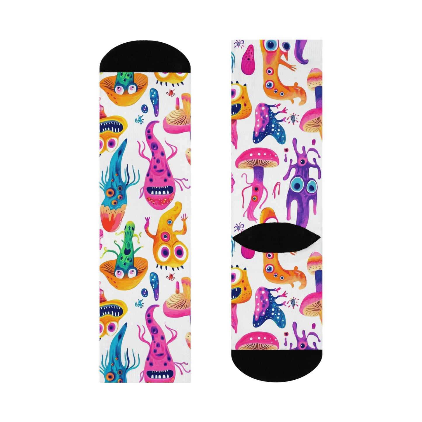 Mushroom Cushioned Crew Socks | White 019