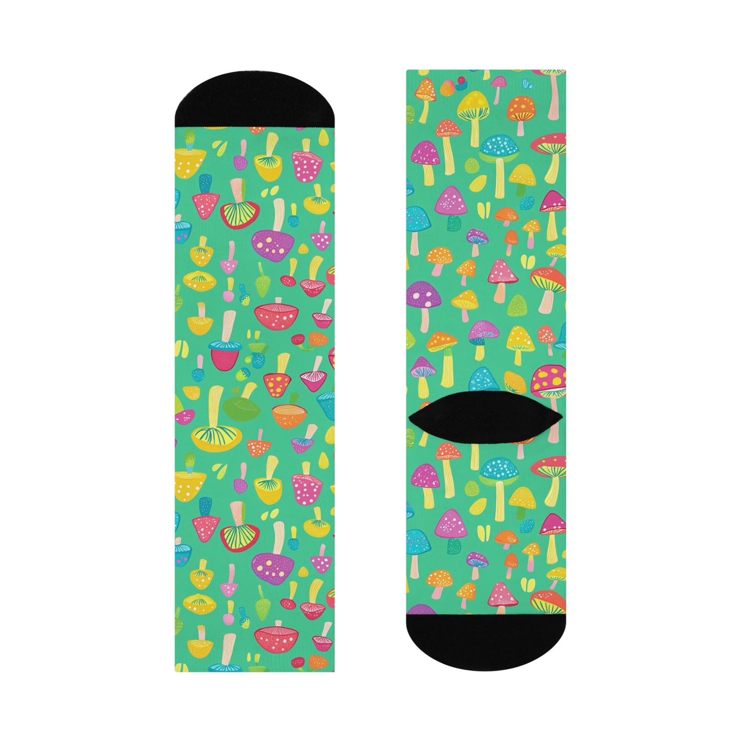 Mushroom Cushioned Crew Socks | Green 026