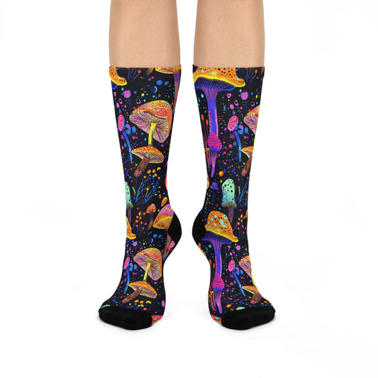 Electric Spore Mushroom Crew Socks