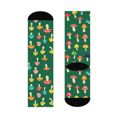 Emerald Mini Mushroom Crew Socks