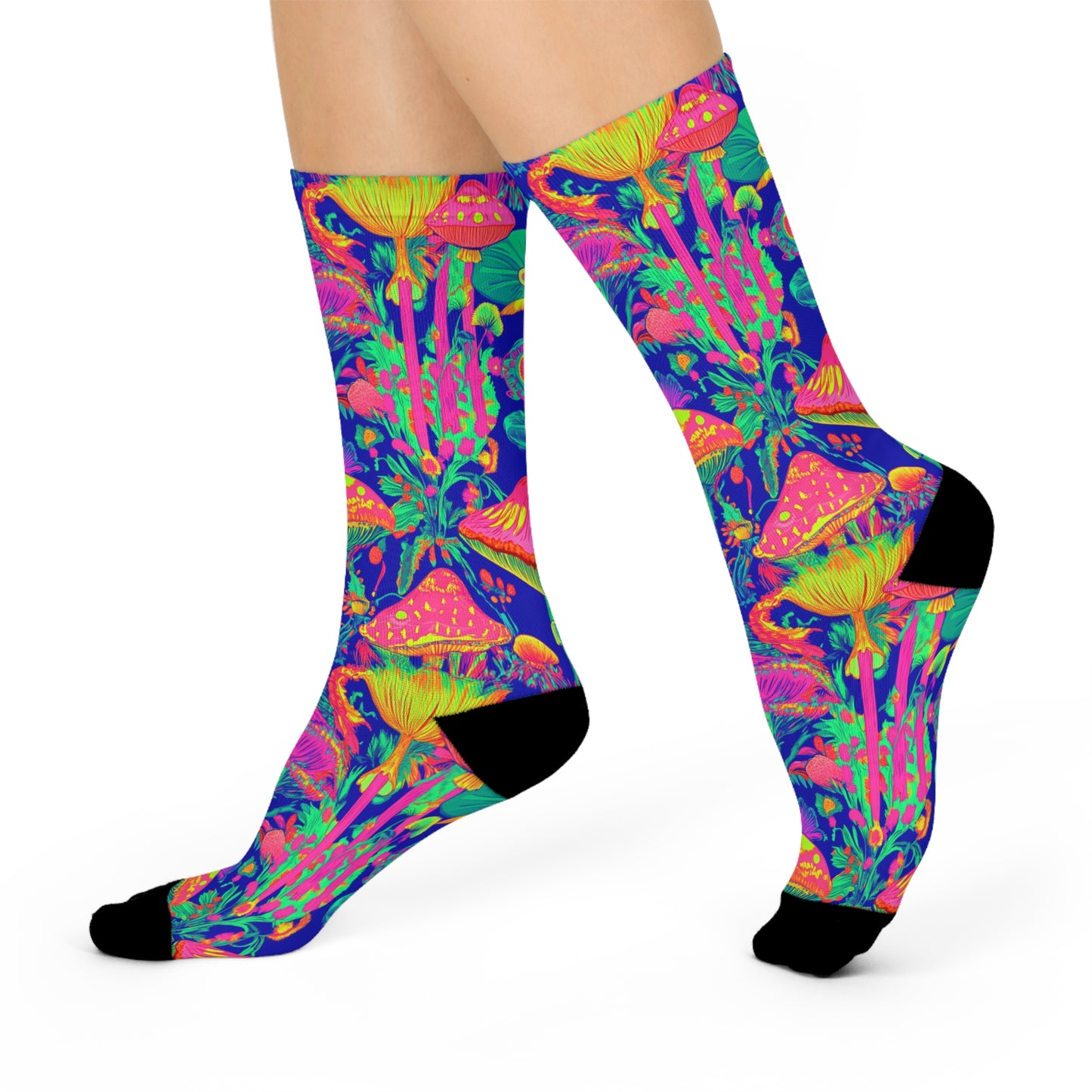 Mushroom Cushioned Crew Socks | Psychedelic 020