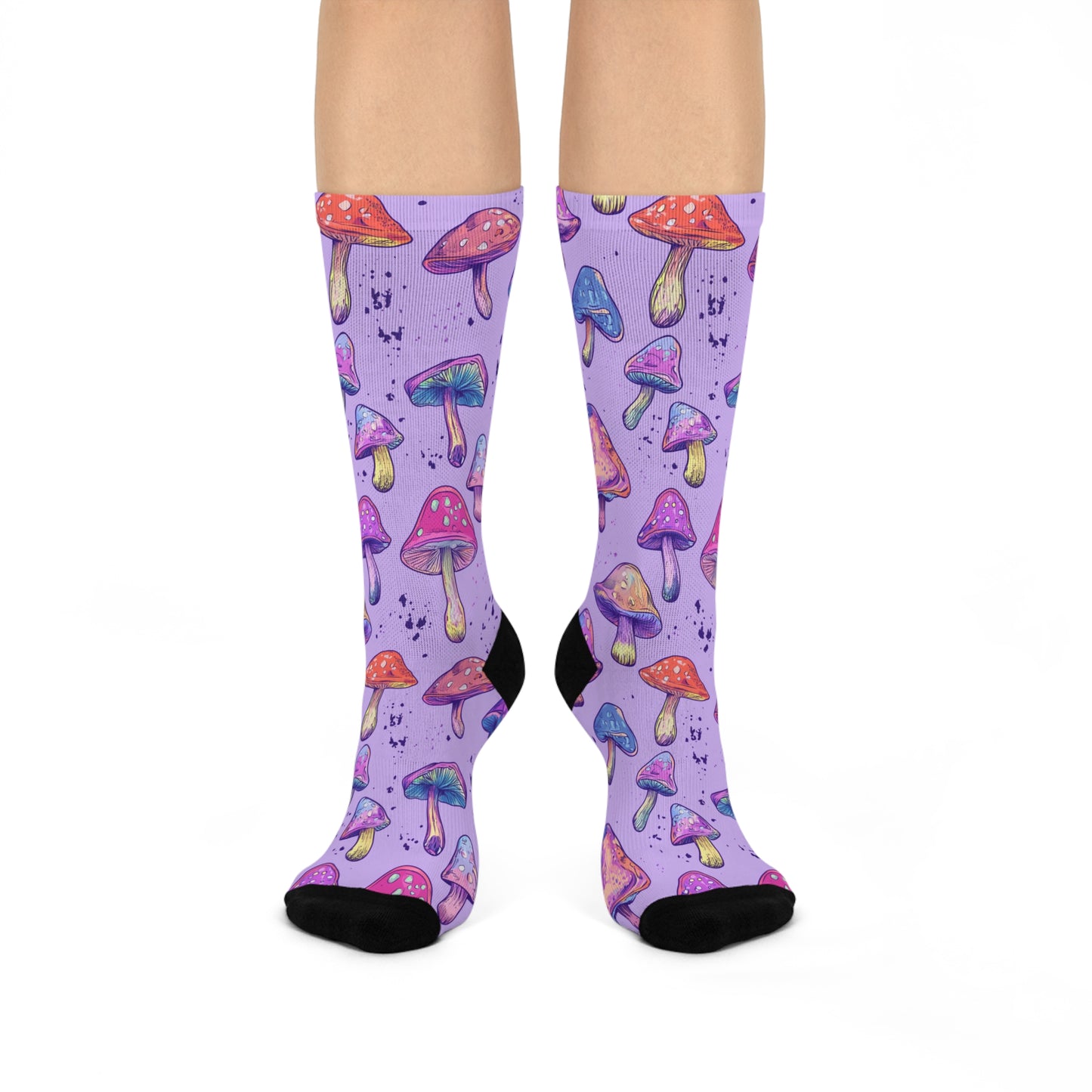 Purple Cushioned Crew Socks | Purple 005
