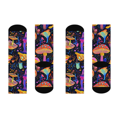 Electric Spore Mushroom Crew Socks