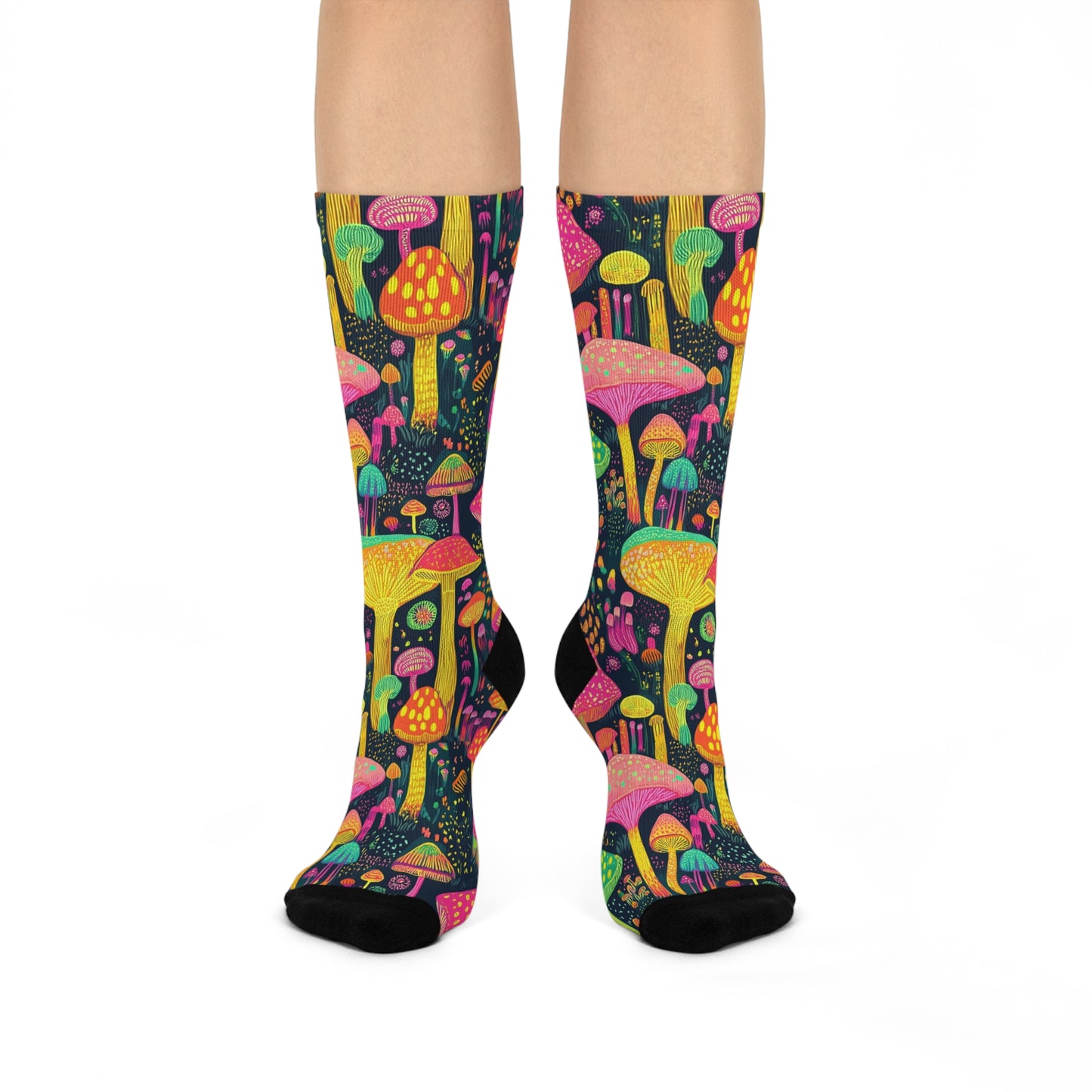 Mushroom Cushioned Crew Socks | Psychedelic 021