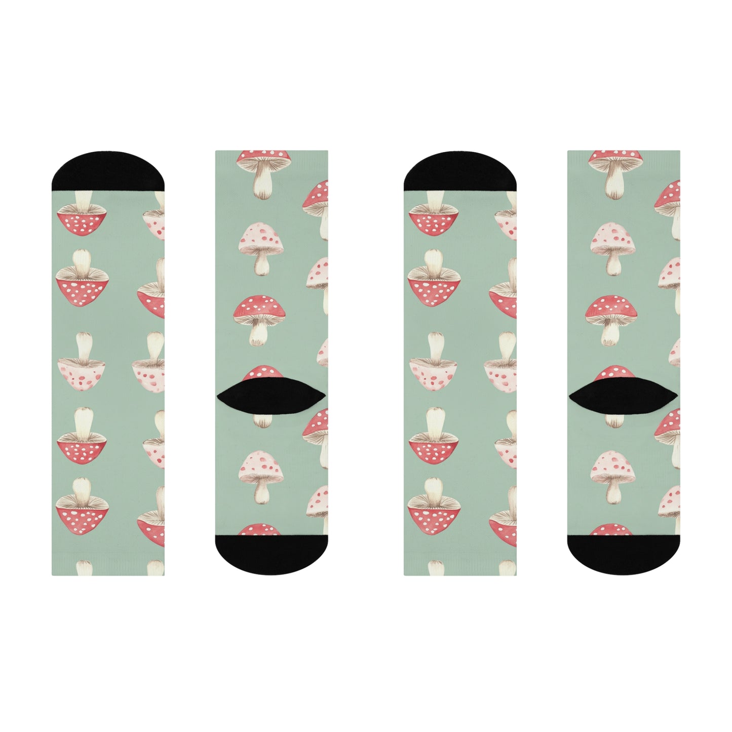 Mushroom Cushioned Crew Socks | Green 021