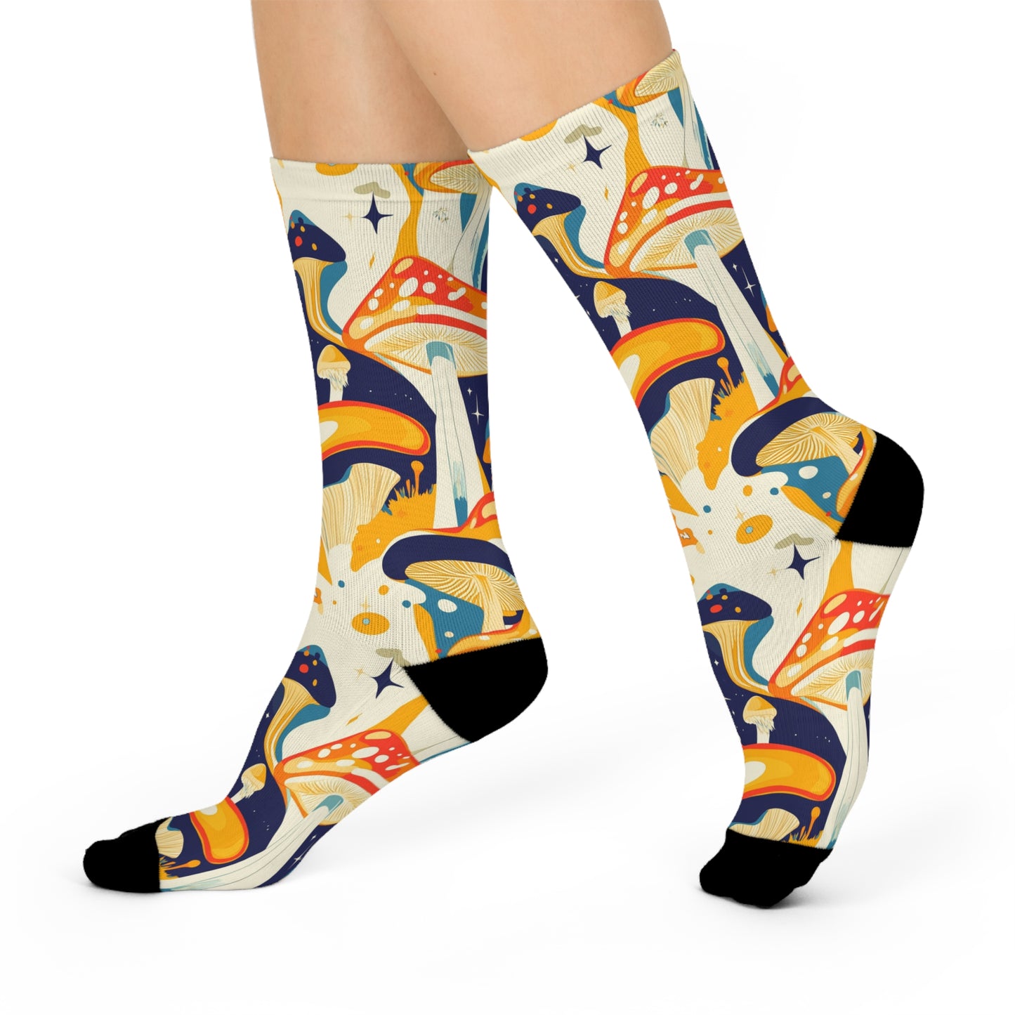 Mushroom Cushioned Crew Socks | Psychedelic 012