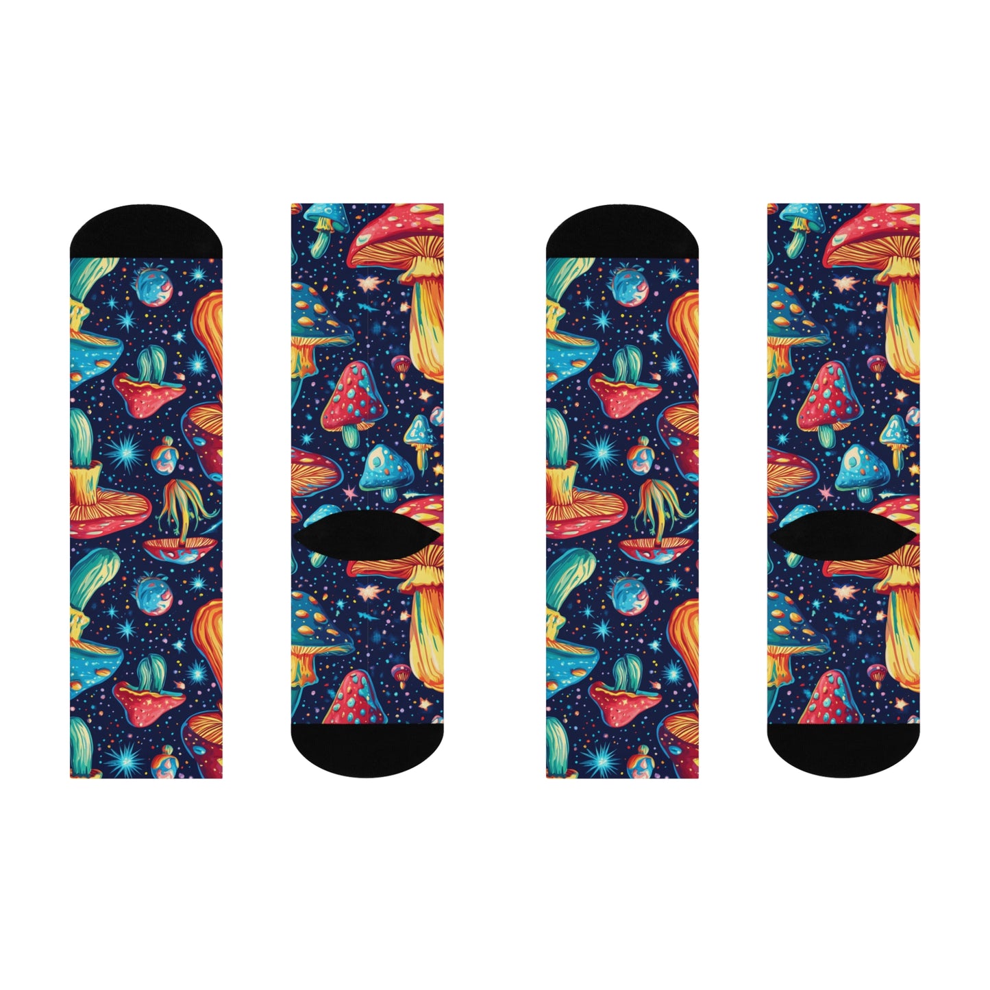 Mushroom Cushioned Crew Socks | Psychedelic 018