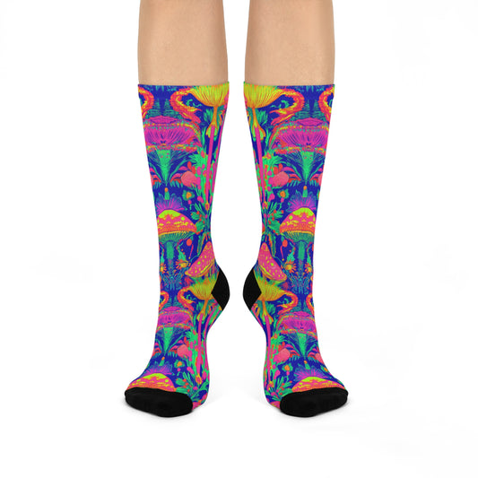 Mushroom Cushioned Crew Socks | Psychedelic 020