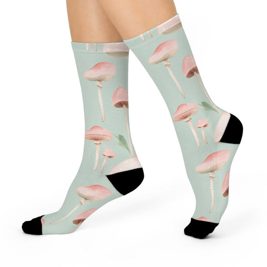 Mushroom Cushioned Crew Socks | Green 020