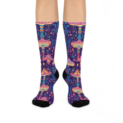 Royal Mushroom Mandala Crew Socks