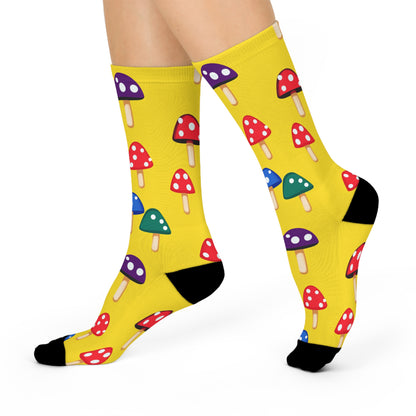 Sunshine Mushroom Popsicle Crew Socks
