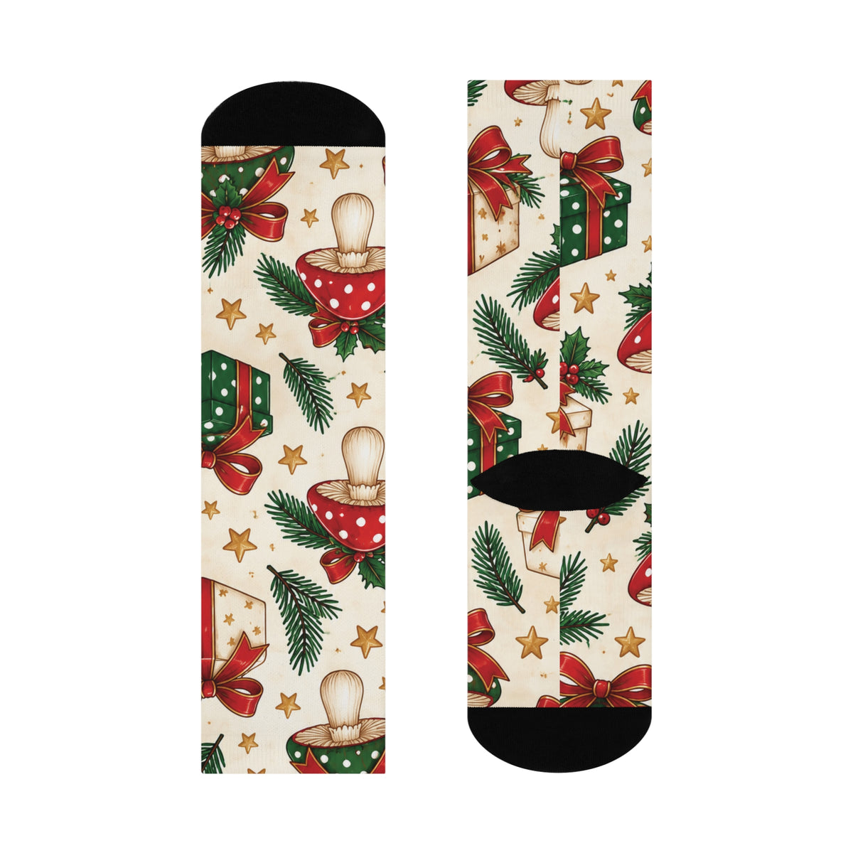 Wrapped with Wonder Christmas Mushroom Cushioned Crew Socks