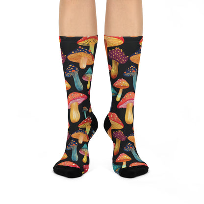 Jewel Cap Mushroom Crew Socks