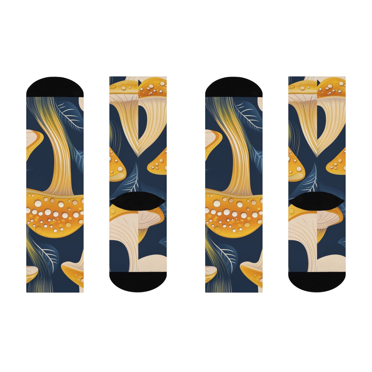 Mushroom Cushioned Crew Socks | Blue 010