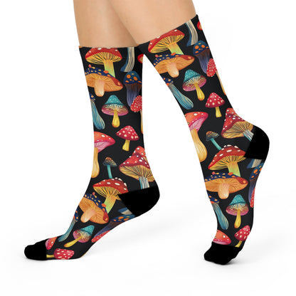 Jewel Cap Mushroom Crew Socks