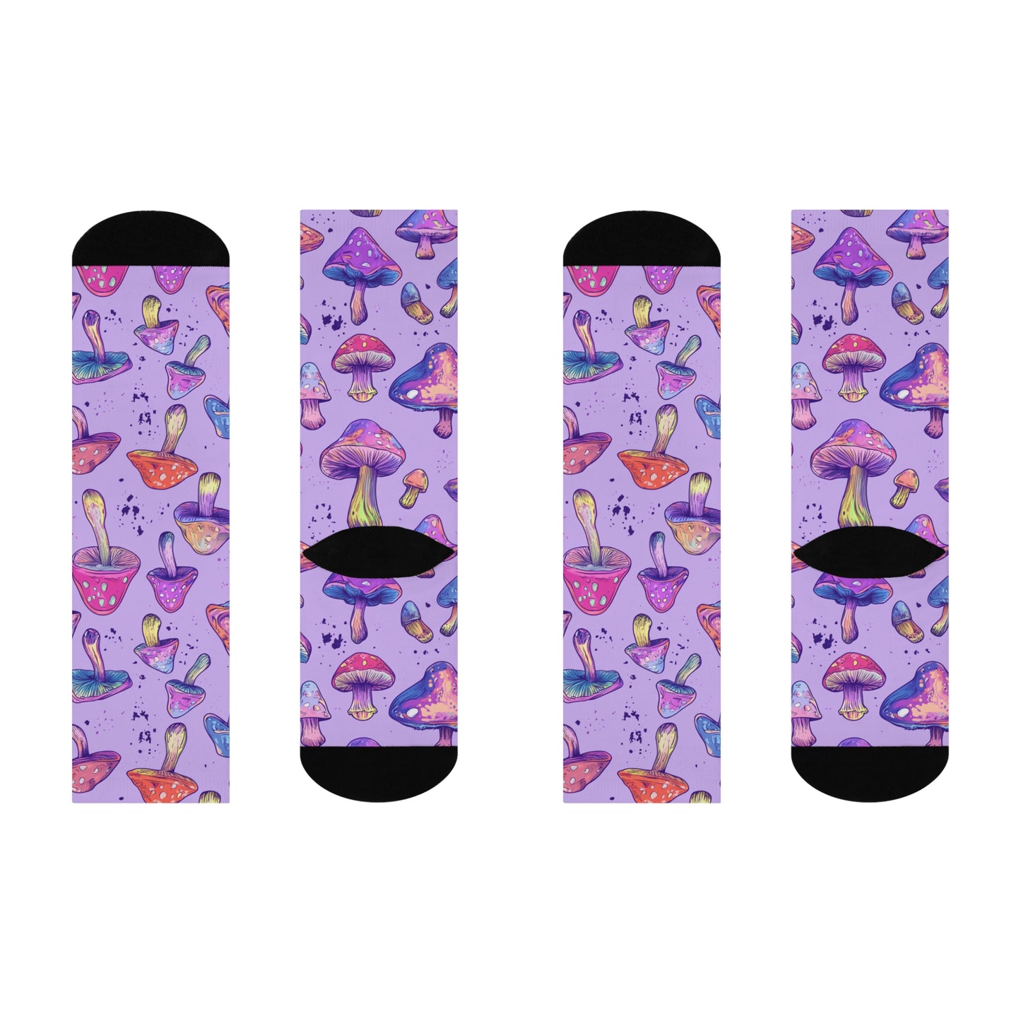 Purple Cushioned Crew Socks | Purple 005