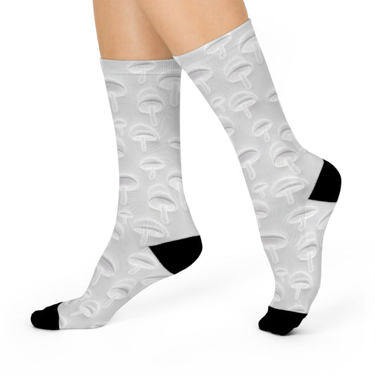 Mushroom Cushioned Crew Socks | White 022 | Neon