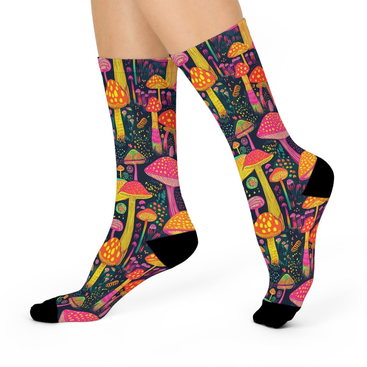 Mushroom Cushioned Crew Socks | Psychedelic 021