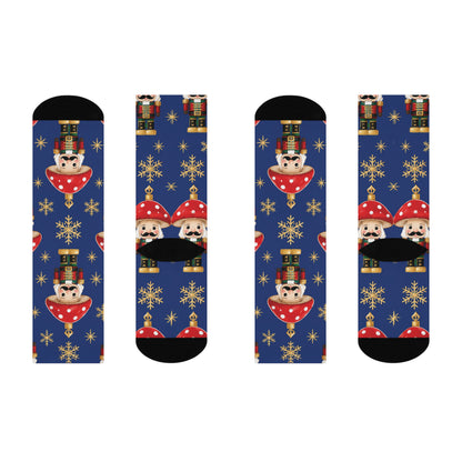 Nutcracker Morels Christmas Mushroom Cushioned Crew Socks