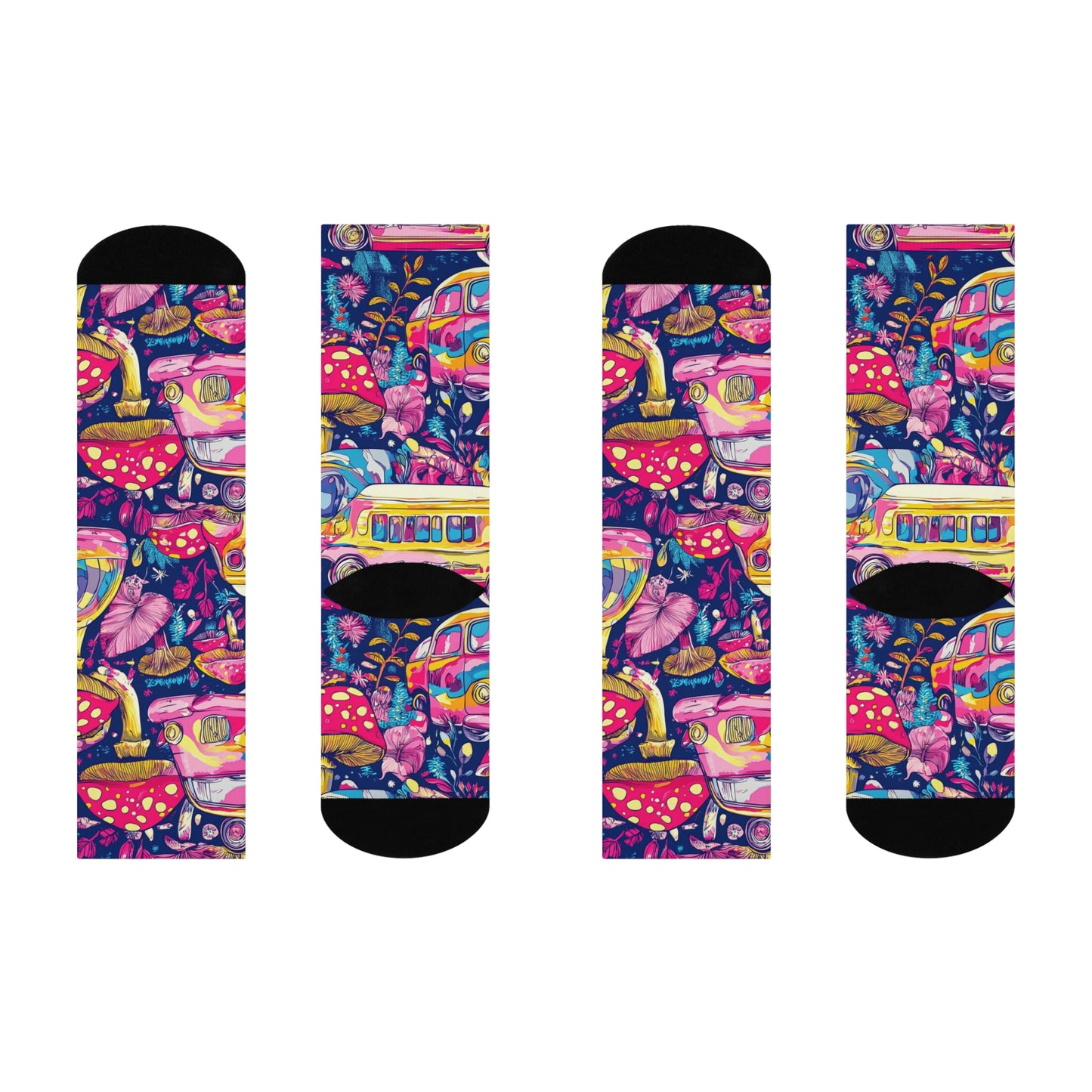 Mushroom Cushioned Crew Socks | Psychedelic 011