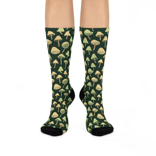 Mushroom Cushioned Crew Socks | Green 016