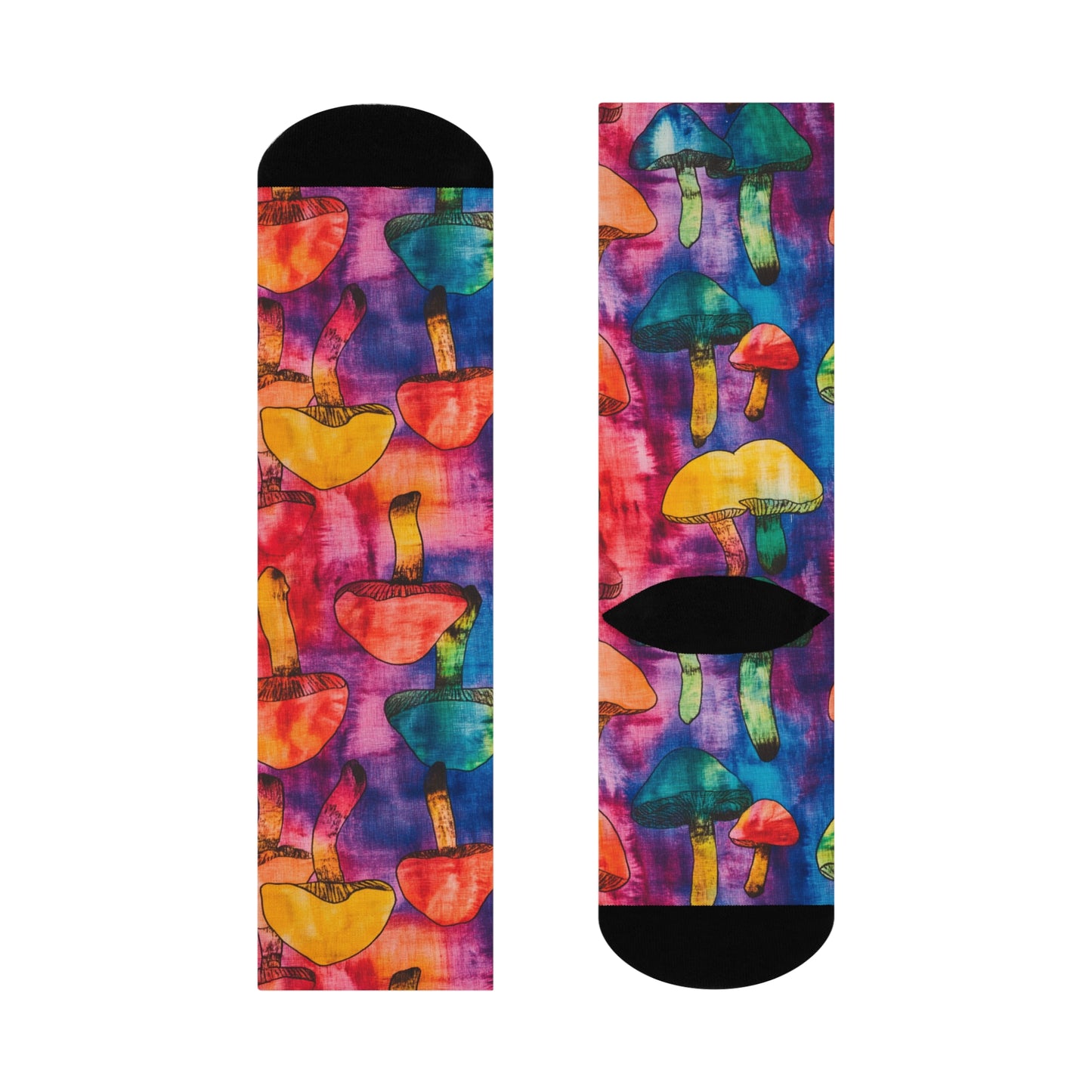 Mushroom Cushioned Crew Socks | Psychedelic 015