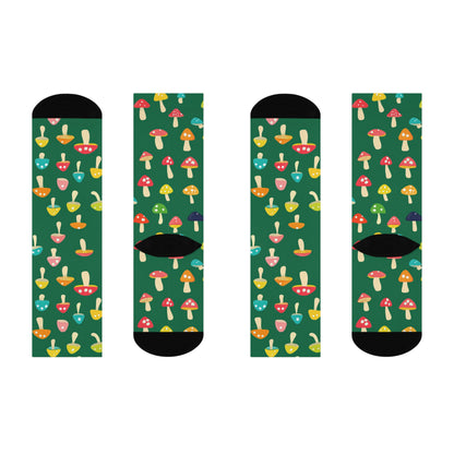 Emerald Mini Mushroom Crew Socks