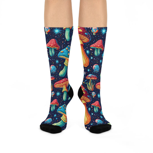 Mushroom Cushioned Crew Socks | Psychedelic 018